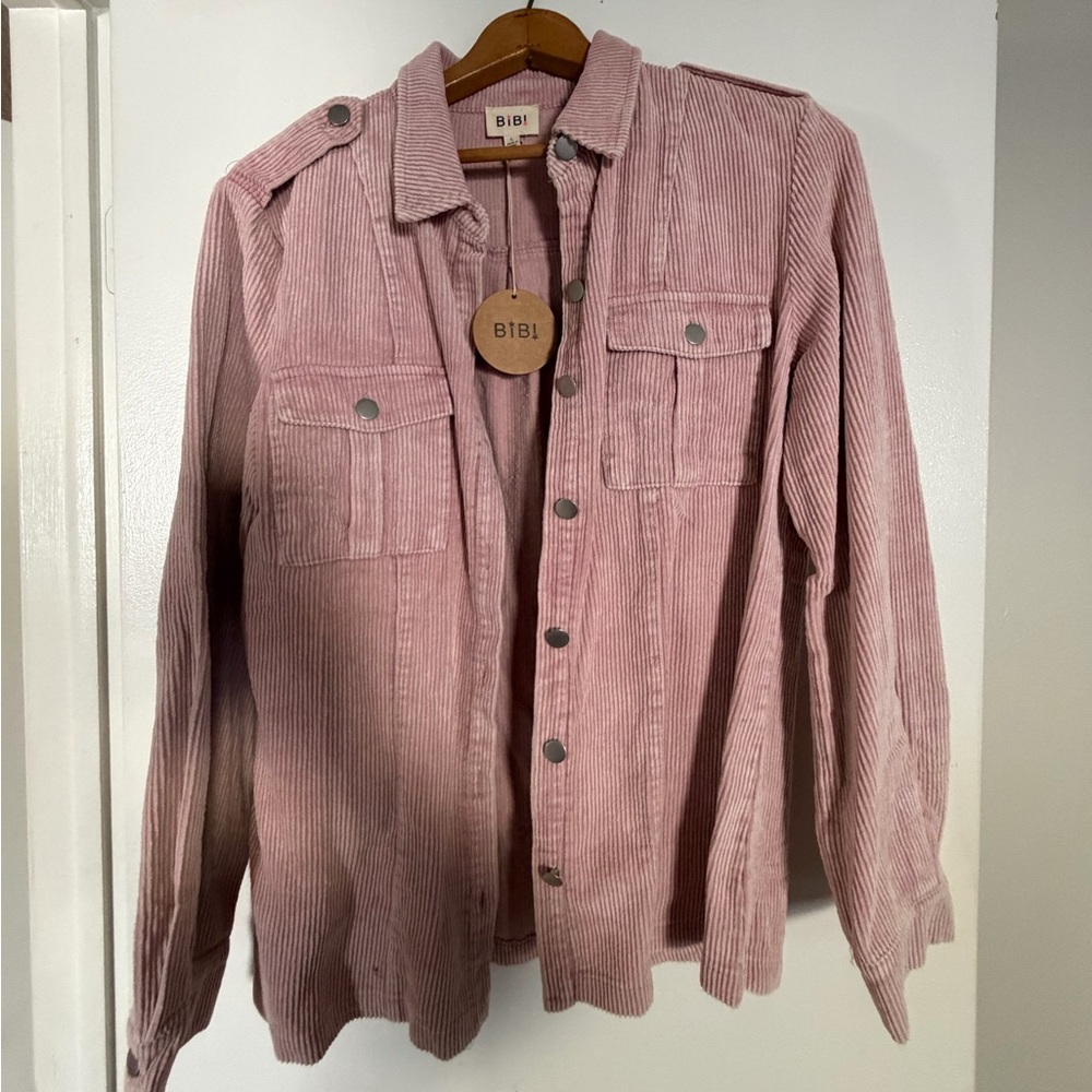 New Bibi pink corduroy jacket